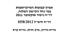 אפיון קבוצות מיקרואצות, רשות נחל הקישון