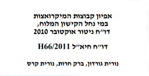 אפיון קבוצות מיקרואצות, רשות נחל הקישון