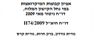 אפיון קבוצות מיקרואצות, רשות נחל הקישון