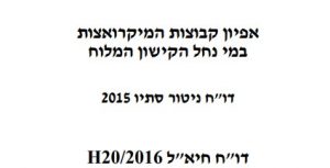 דוח ניטור, רשות נחל הקישון