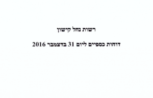 רשות נחל הקישון עמוד שער דוחות כספיים 2016